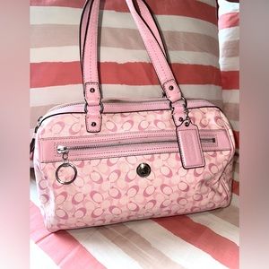 Pink Coach Signature Handbag, Chelsea Pink Satchel Bag